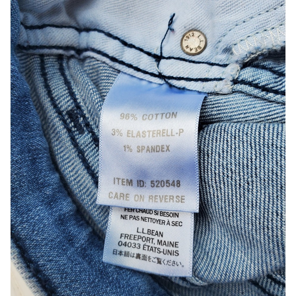 LL Bean Everyday High Rise Mini Boot Jeans 16 Reg Blue Denim 520548 - Picture 6 of 9